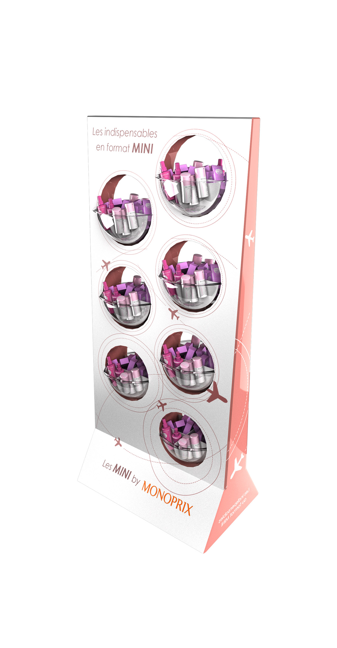 AAZ Displays - Présentoir de sol stockeur avec fonction